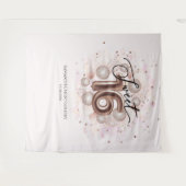 バラ金ゴールド甘い16日風船ピンク背景 タペストリー (正面(横))