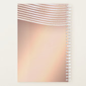 バラ金ゴールド発光の目は長いまつげを構成する プランナー手帳 (裏面)