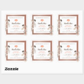 バラ金ゴールド白い製品包装ラベルが繁栄 スクエアシール (シート)