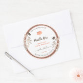 バラ金ゴールド白い製品包装ラベルが繁栄 ラウンドシール (封筒)