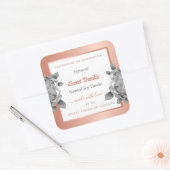 バラ金ゴールド白およびグレー製品のパッケージラベル スクエアシール (封筒)