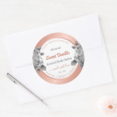 バラ金ゴールド白およびグレー製品のパッケージラベル ラウンドシール (封筒)