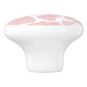 バラ金ゴールド白大型牛斑動物パターン セラミックノブ (側面)