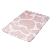 バラ金ゴールド白大型牛斑動物パターン バスマット (アングル)