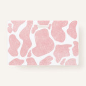 バラ金ゴールド白大型牛斑動物パターン バッジ (裏面)