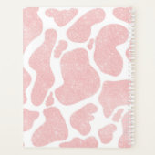 バラ金ゴールド白大型牛斑動物パターン プランナー手帳 (裏面)