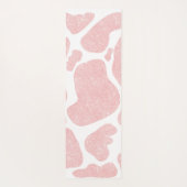 バラ金ゴールド白大型牛斑動物パターン ヨガマット (裏面)