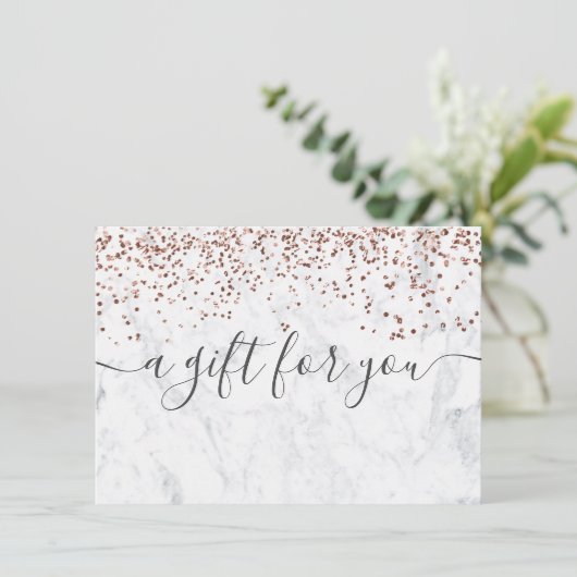 バラ金ゴールド白大理石エレガント贈証書 (スタンド正面)