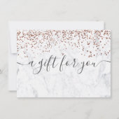 バラ金ゴールド白大理石エレガント贈証書 (正面)