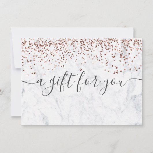 バラ金ゴールド白大理石エレガント贈証書 (正面)