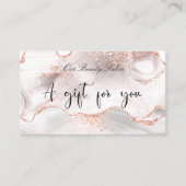 バラ金ゴールド白瑪瑙の大理石のギフト証明書 名刺 (正面)