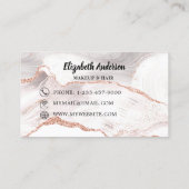 バラ金ゴールド白瑪瑙マーブル 名刺 (裏面)