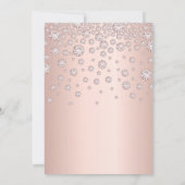 バラ金ゴールド白結婚花 招待状 (裏面)