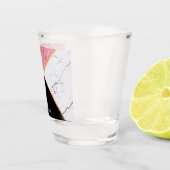 バラ金ゴールド白黒の大理石パターン ショットグラス (右)