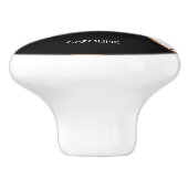 バラ金ゴールド白黒の大理石パターン セラミックノブ (側面)