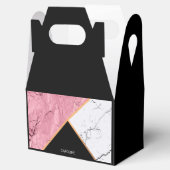 バラ金ゴールド白黒の大理石パターン フェイバーボックス (オープン)