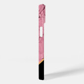 バラ金ゴールド白黒の大理石パターン Case-Mate iPhoneケース (裏面 / 右)