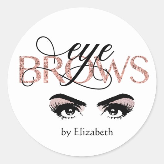 バラ金ゴールド眉毛の着色MicroBladingスレッド ラウンドシール (正面)