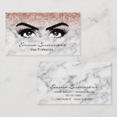 バラ金ゴールド眉毛まつ毛マーブルメイクアップアイズ 名刺 (正面/裏面)