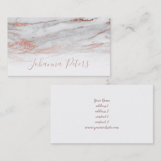 バラ金ゴールド石 名刺 (正面/裏面)