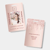 バラ金ゴールド社員の写真 バッジ (表裏)