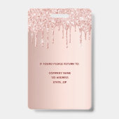 バラ金ゴールド社員の写真 バッジ (裏面)