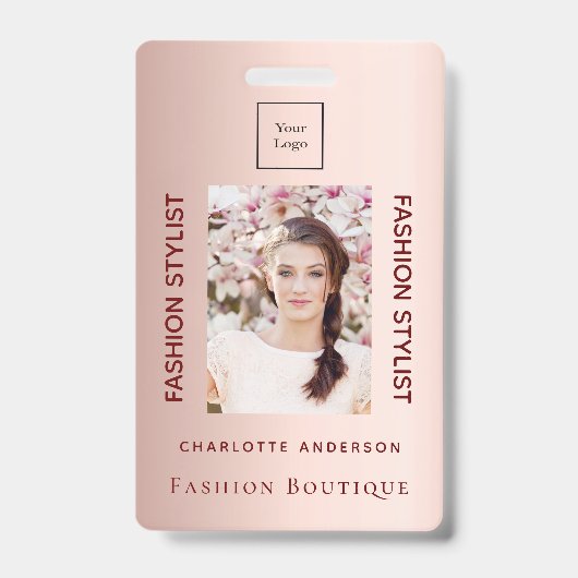 バラ金ゴールド社員の写真 バッジ (表面)