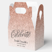 バラ金ゴールド祝グリッターカスタム誕生日 フェイバーボックス (オープン)