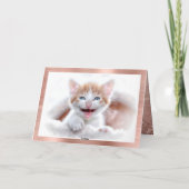 バラ金ゴールド私たちの初めてのクリスマスはミスターとミセス。 シーズンカード (裏面)