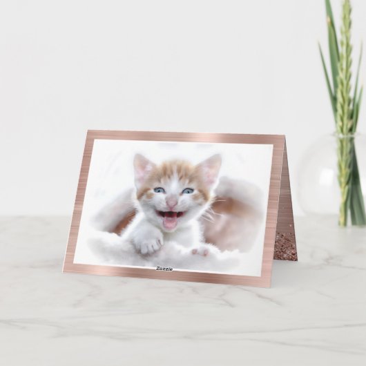 バラ金ゴールド私たちの初めてのクリスマスはミスターとミセス。 シーズンカード (裏面)