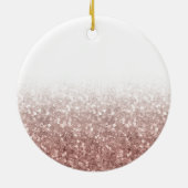 バラ金ゴールド私たちの初めてのクリスマスミスター&ミセス・カップル セラミックオーナメント (裏面)