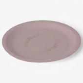 バラ金ゴールド空白のテンプレートテキストの追加エレガント ペーパープレート (アングル)