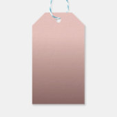 バラ金ゴールド空白のテンプレートモダンエレガント ギフトタグ (裏面)