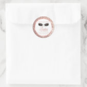 バラ金ゴールド箔のキラキラしたメイクアップ目のラッシュクリーナー ラウンドシール (バッグ)