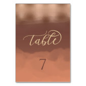 バラ金ゴールド箔シナモンカンタローペ水彩 テーブルナンバー (裏面)