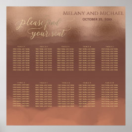 バラ金ゴールド箔シナモンカンタローペ水彩 ポスター