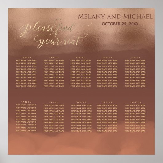 バラ金ゴールド箔シナモンカンタローペ水彩 ポスター (正面)