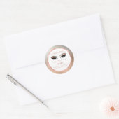 バラ金ゴールド箔メイクアップ目まぶし掃除機 ラウンドシール (封筒)