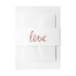 バラ金ゴールド箔 招待状ベリーバンド