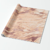 バラ金ゴールド粉末コーラルコッパー赤面マーブルストーン ラッピングペーパー (アンロールド)