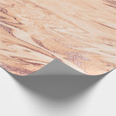 バラ金ゴールド粉末コーラルコッパー赤面マーブルストーン ラッピングペーパー (角)