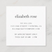 バラ金ゴールド糸 |編み物かぎ手作り工芸品 スクエア名刺 (裏面)