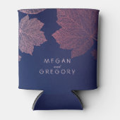 バラ金ゴールド紅葉ネイビ素朴ー結婚ブルー 缶クーラー (正面)