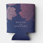 バラ金ゴールド紅葉ネイビ素朴ー結婚ブルー 缶クーラー (裏面)