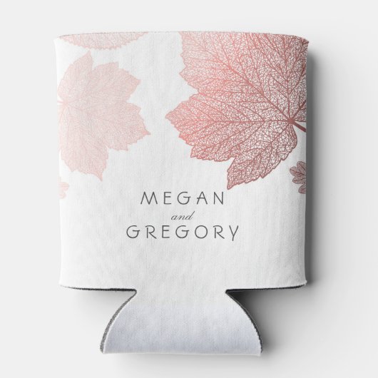 バラ金ゴールド紅葉ホワイトエレガントウェディング 缶クーラー (裏面)