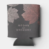 バラ金ゴールド紅葉素朴シャルボ結婚ード 缶クーラー (裏面)