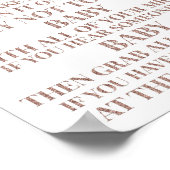 バラ金ゴールド紙吹雪がベビーゲームのサインを言わない ポスター (角)