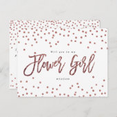 バラ金ゴールド紙吹雪は私の花ガールカードになる 案内ポストカード (正面/裏面)