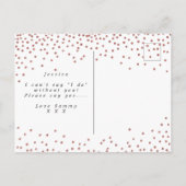 バラ金ゴールド紙吹雪は私の花ガールカードになる 案内ポストカード (裏面)