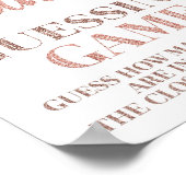 バラ金ゴールド紙吹雪キャンディ推測ゲームサイン ポスター (角)